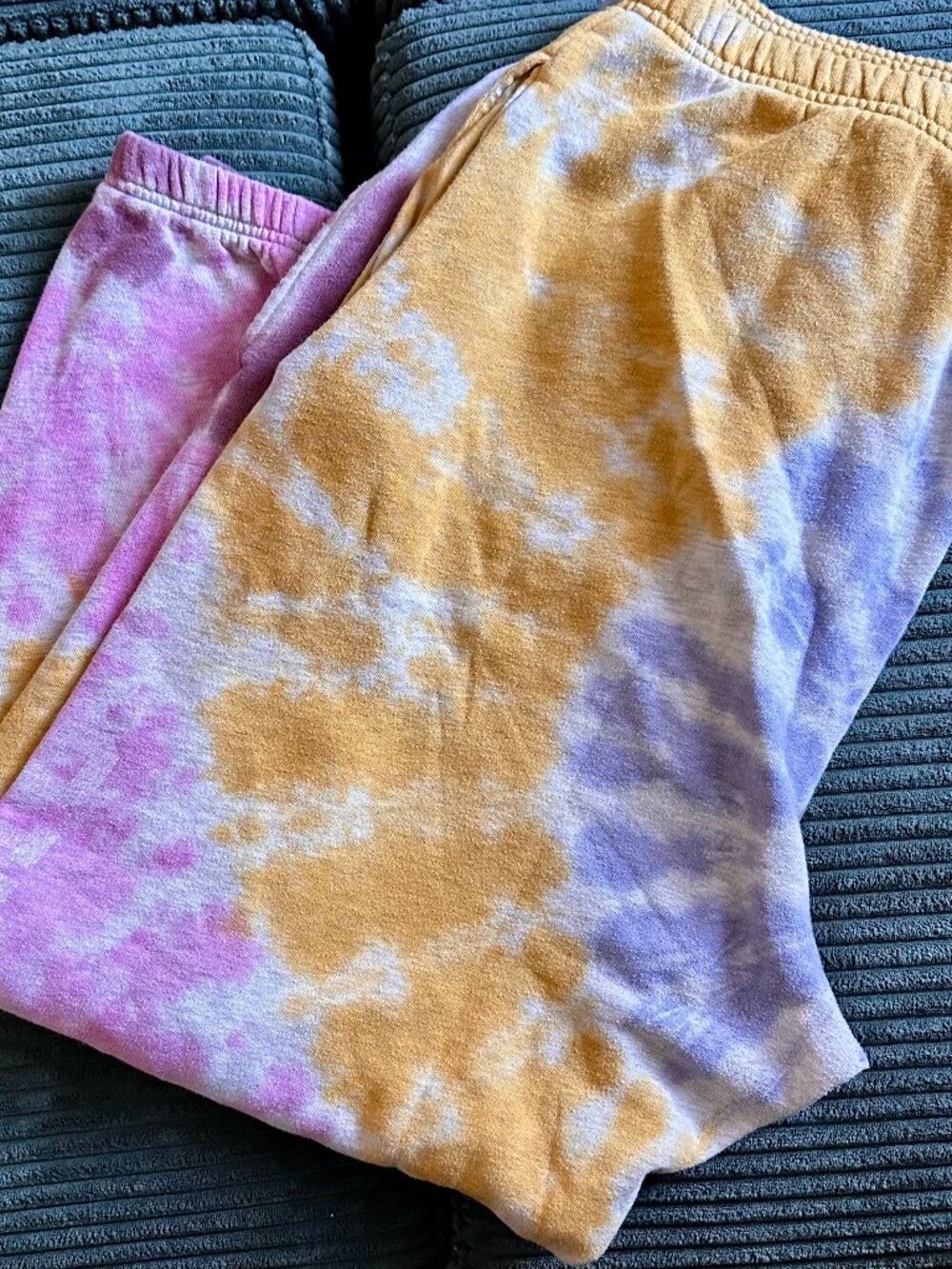 Colorful Oversized Tie Dye Sweats XL Pink By Victorias Secret